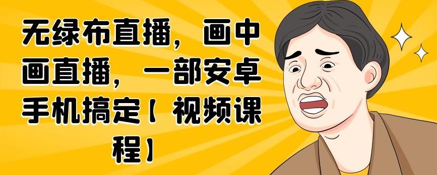 无绿布直播，画中画直播，一部安卓手机搞定【视频课程】网创吧-网创项目资源站-副业项目-创业项目-搞钱项目恒杨云站