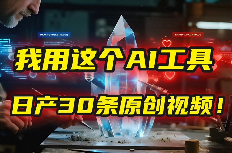 别再真人出镜了！我用这个AI工具，1张照片就能日产30条原创视频！网创吧-网创项目资源站-副业项目-创业项目-搞钱项目恒杨云站