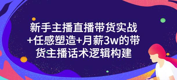 新手主播直播带货实战+信任感塑造+月薪3w的带货主播话术逻辑构建网创吧-网创项目资源站-副业项目-创业项目-搞钱项目恒杨云站