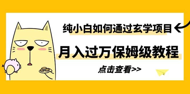 纯小白如何通过玄学项目月入过万保姆级教程网创吧-网创项目资源站-副业项目-创业项目-搞钱项目恒杨云站