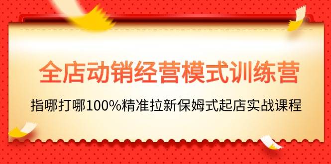 全店动销-经营模式训练营，指哪打哪100%精准拉新保姆式起店实战课程网创吧-网创项目资源站-副业项目-创业项目-搞钱项目恒杨云站