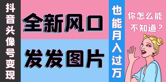 抖音头像号变现0基础教程网创吧-网创项目资源站-副业项目-创业项目-搞钱项目恒杨云站