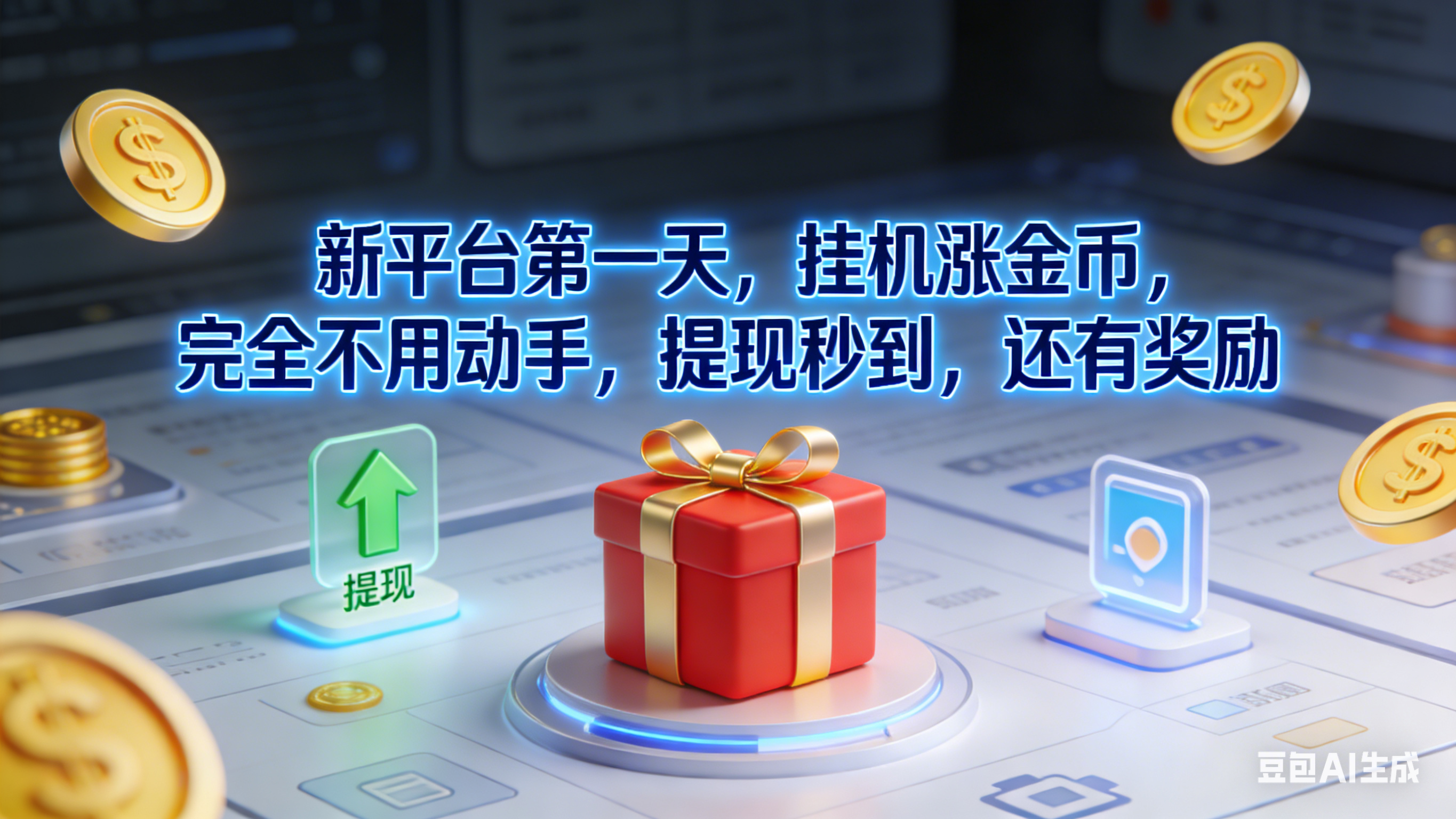 新平台第一天，挂机涨金币，完全不用动手，提现秒到，还有奖励网创吧-网创项目资源站-副业项目-创业项目-搞钱项目恒杨云站
