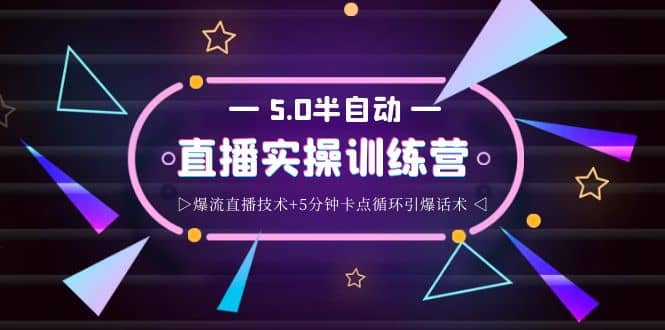 蚂蚁·5.0半自动直播2345打法，半自动爆流直播技术+5分钟卡点循环引爆话术网创吧-网创项目资源站-副业项目-创业项目-搞钱项目恒杨云站