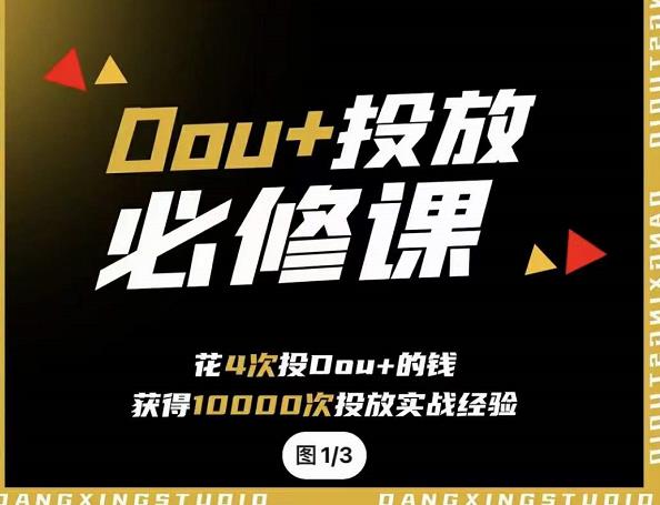 代同学DOU+投放训练营,用付费流量撬动大额自然流量,过得超额变现转化网创吧-网创项目资源站-副业项目-创业项目-搞钱项目恒杨云站