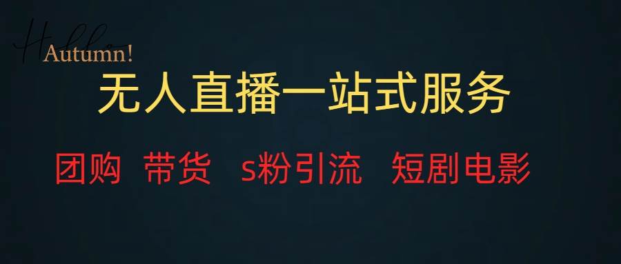 无人直播全套服务，变现稳定网创吧-网创项目资源站-副业项目-创业项目-搞钱项目恒杨云站