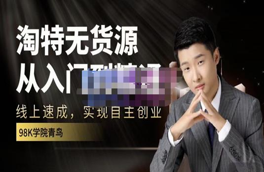 98k学院的淘特无货源线上速成课，从入门到精通，让你最小投入，最高回报网创吧-网创项目资源站-副业项目-创业项目-搞钱项目恒杨云站