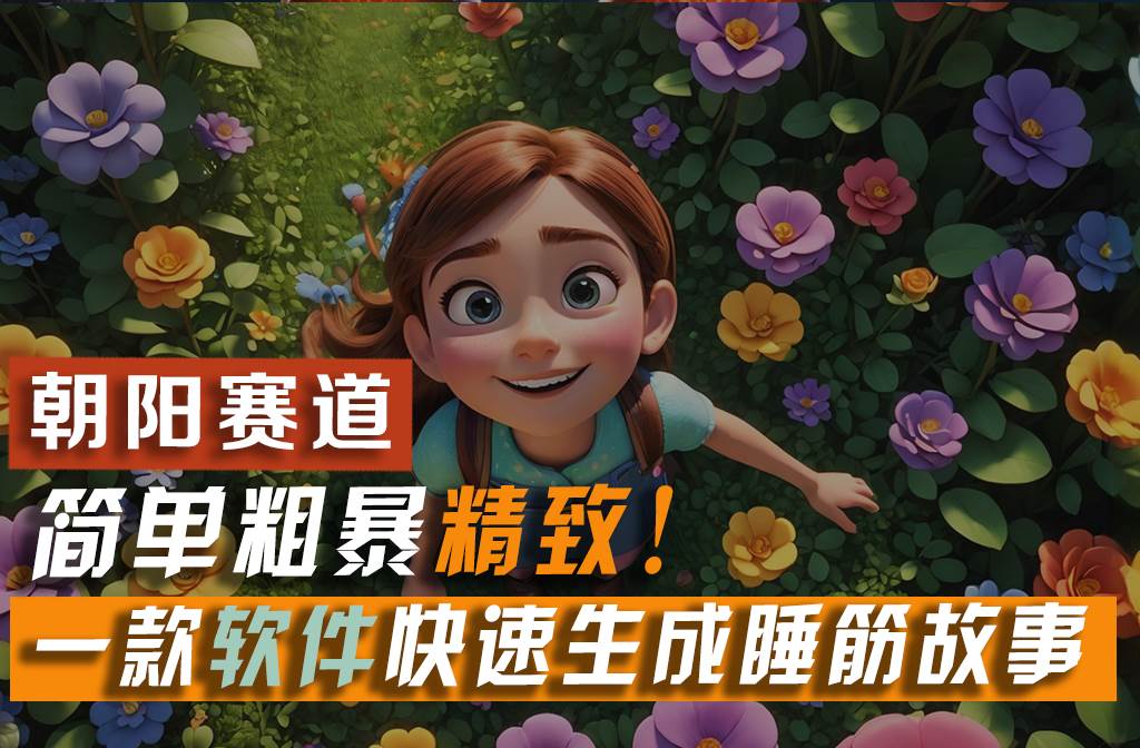 利用一款软件5分钟一条爆款睡前故事，简单粗暴精致！小白月入2w+网创吧-网创项目资源站-副业项目-创业项目-搞钱项目恒杨云站