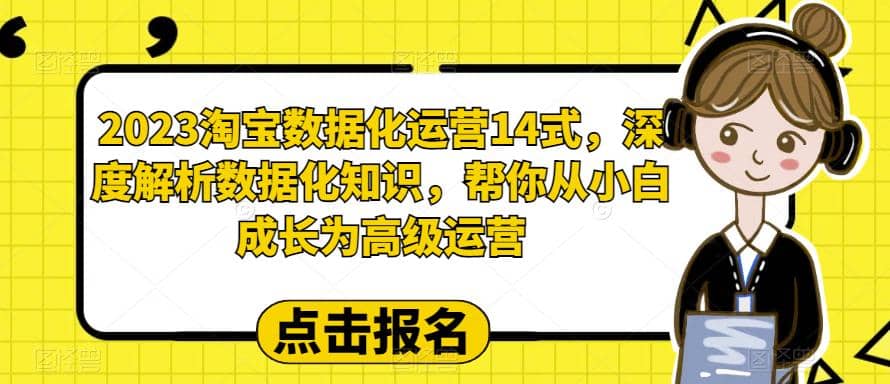 2023淘宝数据化-运营 14式，深度解析数据化知识，帮你从小白成长为高级运营网创吧-网创项目资源站-副业项目-创业项目-搞钱项目恒杨云站