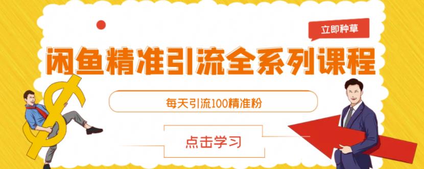 闲鱼精准引流全系列课程,每天引流100精准粉【视频课程】