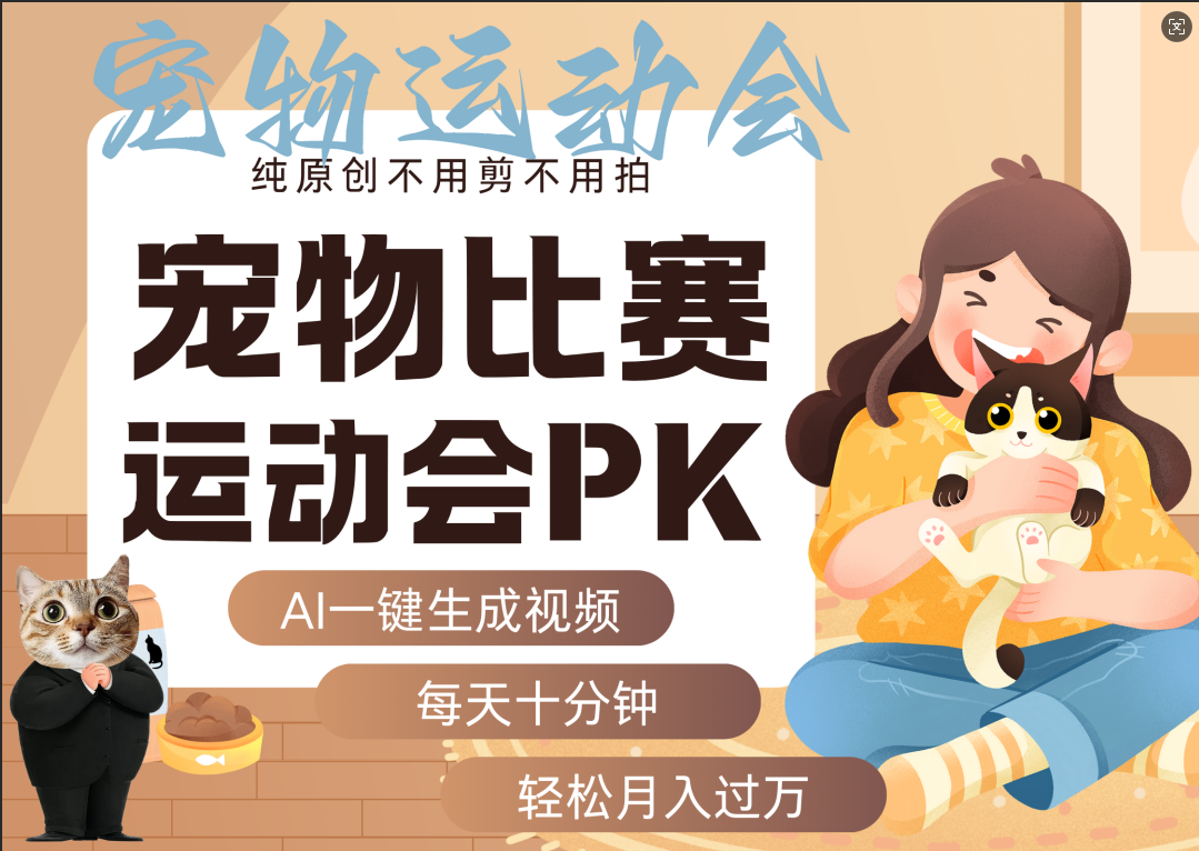 AI萌宠运动员跳水 射击  篮球  足球比赛   每天十分钟 附详细提示词文案库  代替做素材 卖提示词 卖虚拟资料  卖宠物产品 做宠物私人定制产品  带徒弟 带陪跑 卖课  创作者分成 月入5W+网创吧-网创项目资源站-副业项目-创业项目-搞钱项目恒杨云站