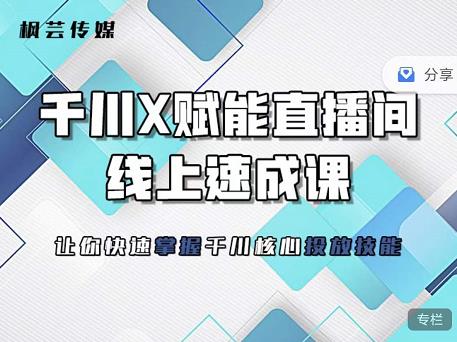枫芸传媒-线上千川提升课，提升千川认知，提升千川投放效果网创吧-网创项目资源站-副业项目-创业项目-搞钱项目恒杨云站
