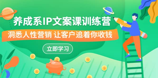 养成系-IP文案课训练营，文案心法的天花板 洞悉人性营销 让客户追着你收钱网创吧-网创项目资源站-副业项目-创业项目-搞钱项目恒杨云站