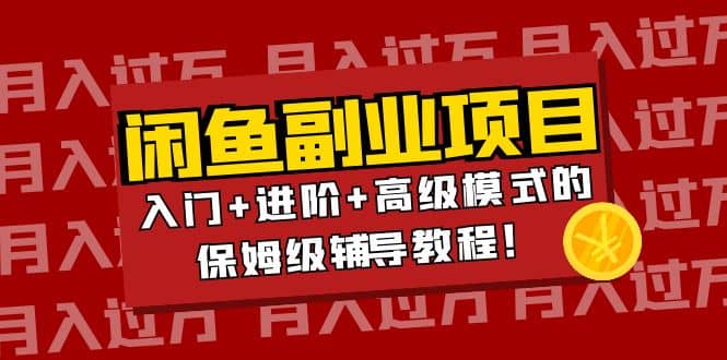 月入过万闲鱼副业项目：入门+进阶+高级模式的保姆级辅导教程网创吧-网创项目资源站-副业项目-创业项目-搞钱项目恒杨云站