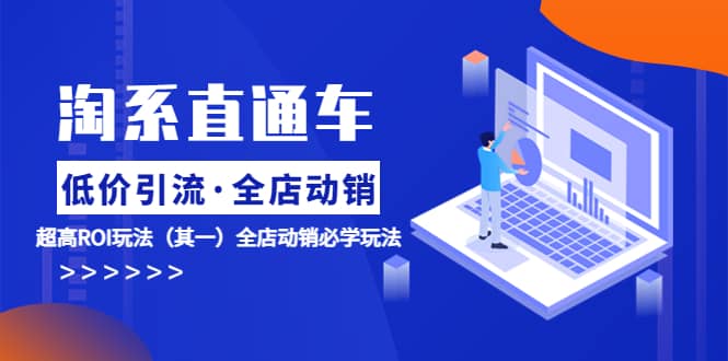 淘系直通车《低价·引流 全店·动销》超高ROI玩法（其一）全店动销必学玩法网创吧-网创项目资源站-副业项目-创业项目-搞钱项目恒杨云站