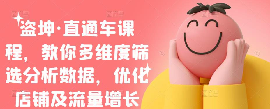 盗坤·直通车课程，教你多维度筛选分析数据，优化店铺及流量增长网创吧-网创项目资源站-副业项目-创业项目-搞钱项目恒杨云站