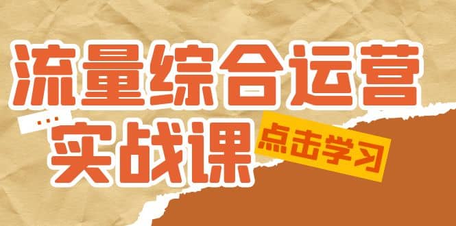 流量综合·运营实战课：短视频、本地生活、个人IP知识付费、直播带货运营网创吧-网创项目资源站-副业项目-创业项目-搞钱项目恒杨云站