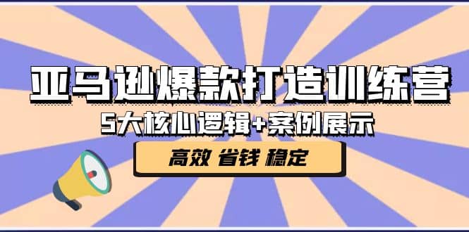 亚马逊爆款打造训练营：5大核心逻辑+案例展示 打造爆款链接 高效 省钱 稳定网创吧-网创项目资源站-副业项目-创业项目-搞钱项目恒杨云站