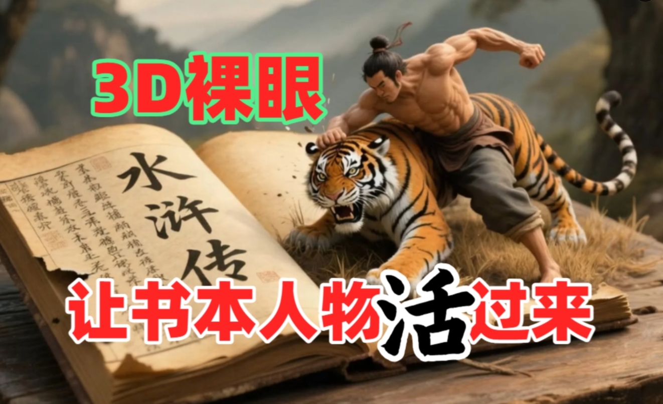 书本人物裸眼3D视频，一条视频收益过千，保姆级教程网创吧-网创项目资源站-副业项目-创业项目-搞钱项目恒杨云站