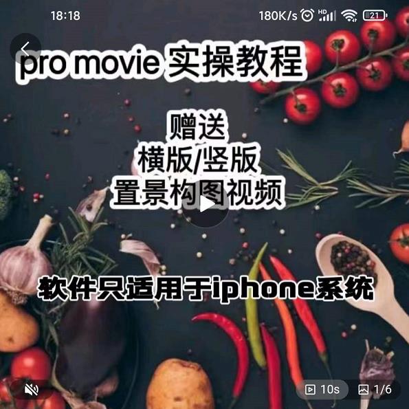 漆十二美食摄影，25​节promovie实操高手课节网创吧-网创项目资源站-副业项目-创业项目-搞钱项目恒杨云站