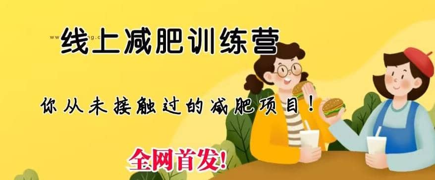 线上减肥训练营，足不出户，仅靠拉几个社群，发几条朋友圈，就可以月实现入五位【揭秘】网创吧-网创项目资源站-副业项目-创业项目-搞钱项目恒杨云站