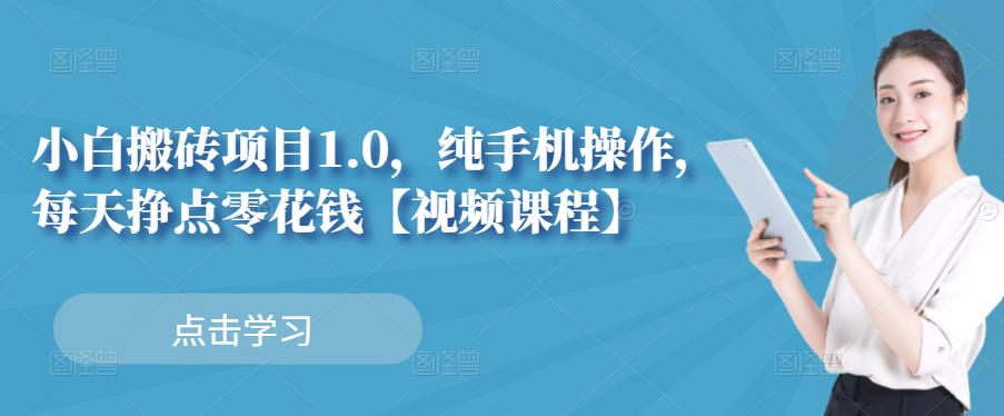 小白搬砖项目1.0，纯手机操作，每天兼职挣点零花钱网创吧-网创项目资源站-副业项目-创业项目-搞钱项目恒杨云站