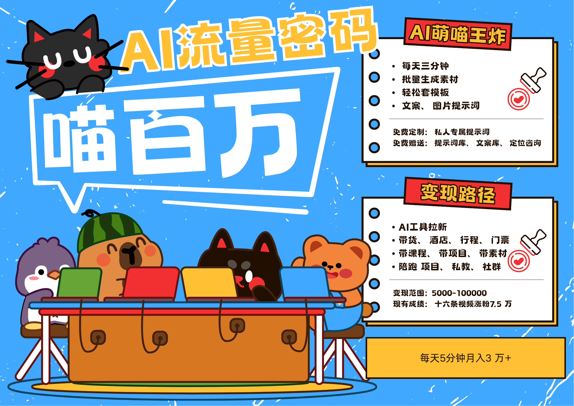 AI+宠物+旅行2025最火流量密码 轻松用AI宠物做文旅账号 可带货，带酒店，可以带行程，旅行社 小白三分钟学会 N种变现渠道 月入五位数  管道收益网创吧-网创项目资源站-副业项目-创业项目-搞钱项目恒杨云站