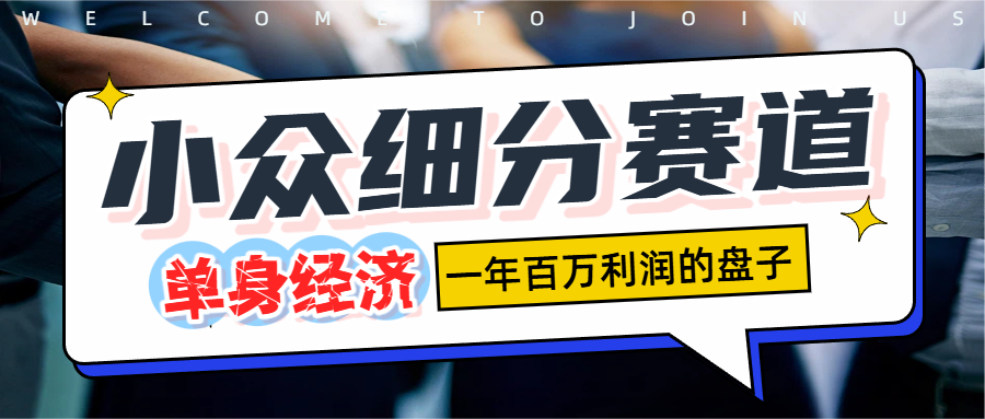 单身经济赛道，一天1000+网创吧-网创项目资源站-副业项目-创业项目-搞钱项目恒杨云站
