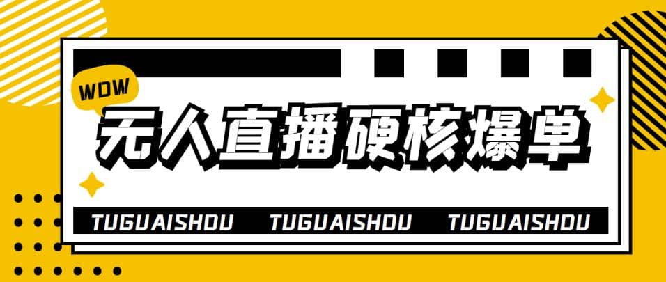 大飞无人直播硬核爆单技术，轻松玩转无人直播网创吧-网创项目资源站-副业项目-创业项目-搞钱项目恒杨云站