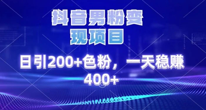 2025最新男粉项目 日引200 轻松月入2w+网创吧-网创项目资源站-副业项目-创业项目-搞钱项目恒杨云站