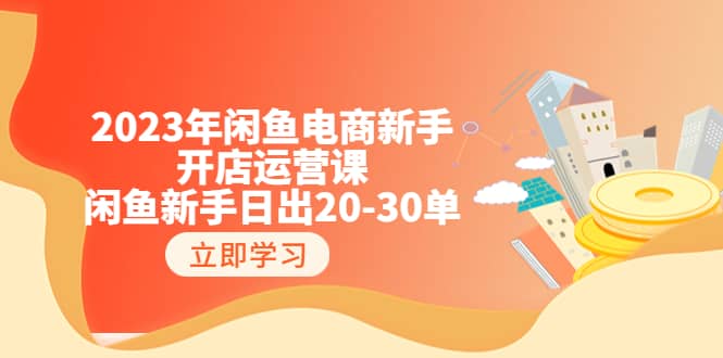 2023年闲鱼电商新手开店运营课：闲鱼新手日出20-30单（18节-实战干货）网创吧-网创项目资源站-副业项目-创业项目-搞钱项目恒杨云站
