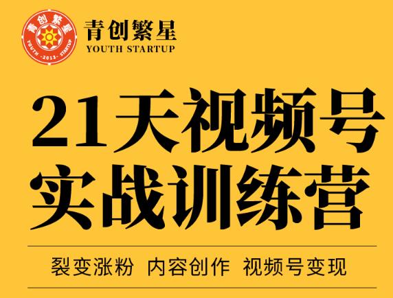 张萌21天视频号实战训练营，裂变涨粉、内容创作、视频号变现 价值298元网创吧-网创项目资源站-副业项目-创业项目-搞钱项目恒杨云站