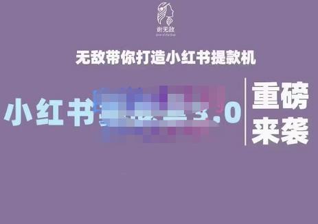 谢无敌·小红书实战营3.0，无敌带你打造小红书提款机 价值7999元网创吧-网创项目资源站-副业项目-创业项目-搞钱项目恒杨云站