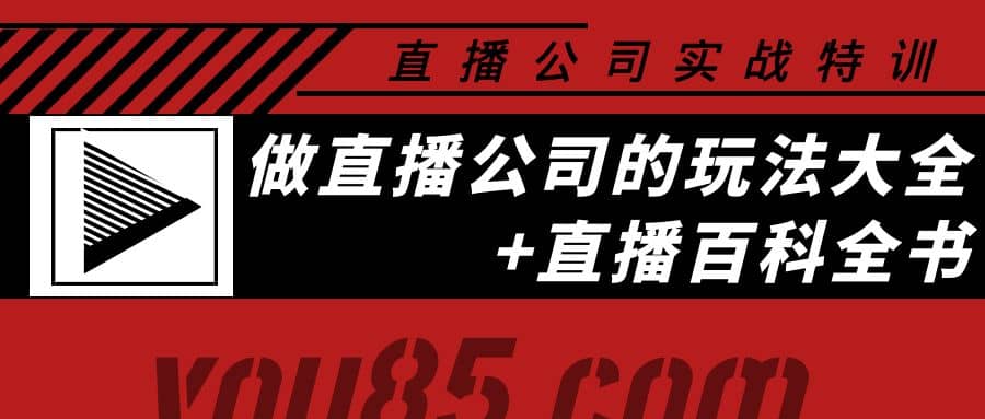 老陈·直播公司实战特训：做直播公司的玩法大全+直播百科全书网创吧-网创项目资源站-副业项目-创业项目-搞钱项目恒杨云站