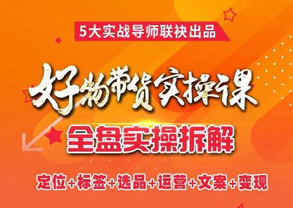 抖音好物带货实操课，全盘拆解抖音好物带货号全套流程打法网创吧-网创项目资源站-副业项目-创业项目-搞钱项目恒杨云站
