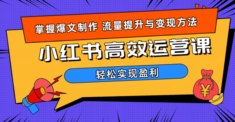 价值980小红书运营操作指南网创吧-网创项目资源站-副业项目-创业项目-搞钱项目恒杨云站