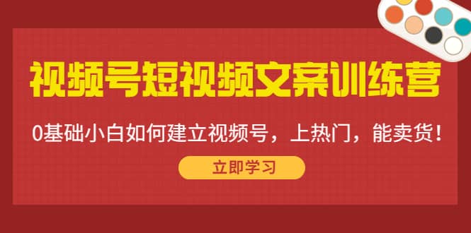 视频号短视频文案训练营：0基础小白如何建立视频号，上热门，能卖货！网创吧-网创项目资源站-副业项目-创业项目-搞钱项目恒杨云站