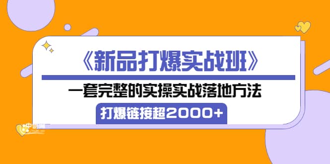 《新品打爆实战班》一套完整的实操实战落地方法，打爆链接超2000+（38节课)网创吧-网创项目资源站-副业项目-创业项目-搞钱项目恒杨云站