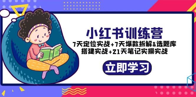 小红书训练营：7天定位实战+7天爆款拆解+选题库搭建实战+21天笔记实操实战网创吧-网创项目资源站-副业项目-创业项目-搞钱项目恒杨云站