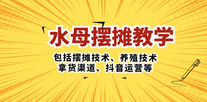 水母·摆摊教学，包括摆摊技术、养殖技术、拿货渠道、抖音运营等网创吧-网创项目资源站-副业项目-创业项目-搞钱项目恒杨云站