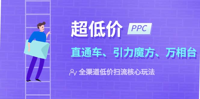 2023超低价·ppc—“直通车、引力魔方、万相台”全渠道·低价扫流核心玩法网创吧-网创项目资源站-副业项目-创业项目-搞钱项目恒杨云站