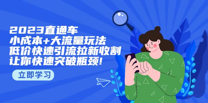 2023直通小成本+大流量玩法，低价快速引流拉新收割，让你快速突破瓶颈网创吧-网创项目资源站-副业项目-创业项目-搞钱项目恒杨云站