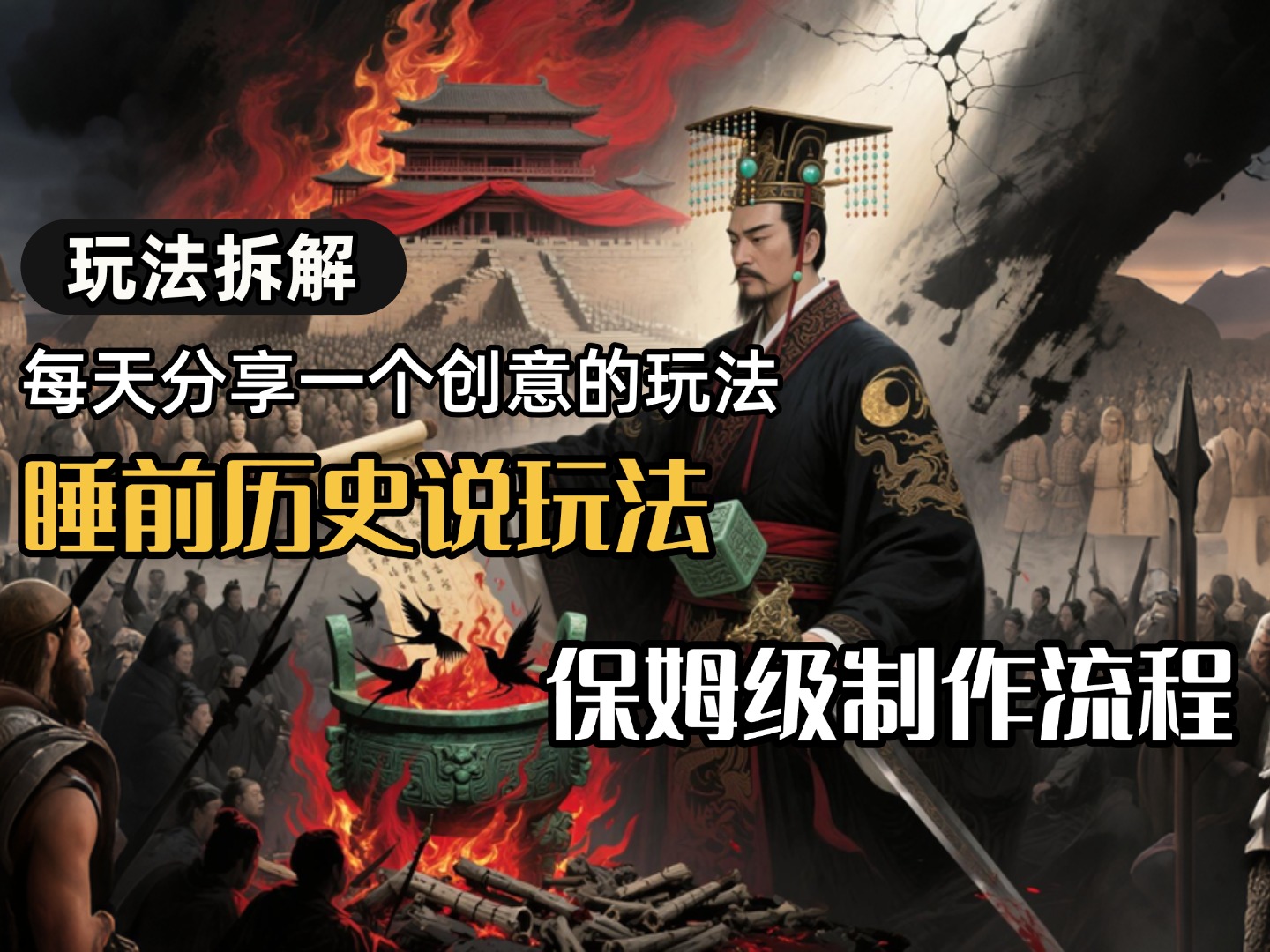 13条作品涨粉24.5万，全流程拆解睡前历史说，保姆级教程网创吧-网创项目资源站-副业项目-创业项目-搞钱项目恒杨云站