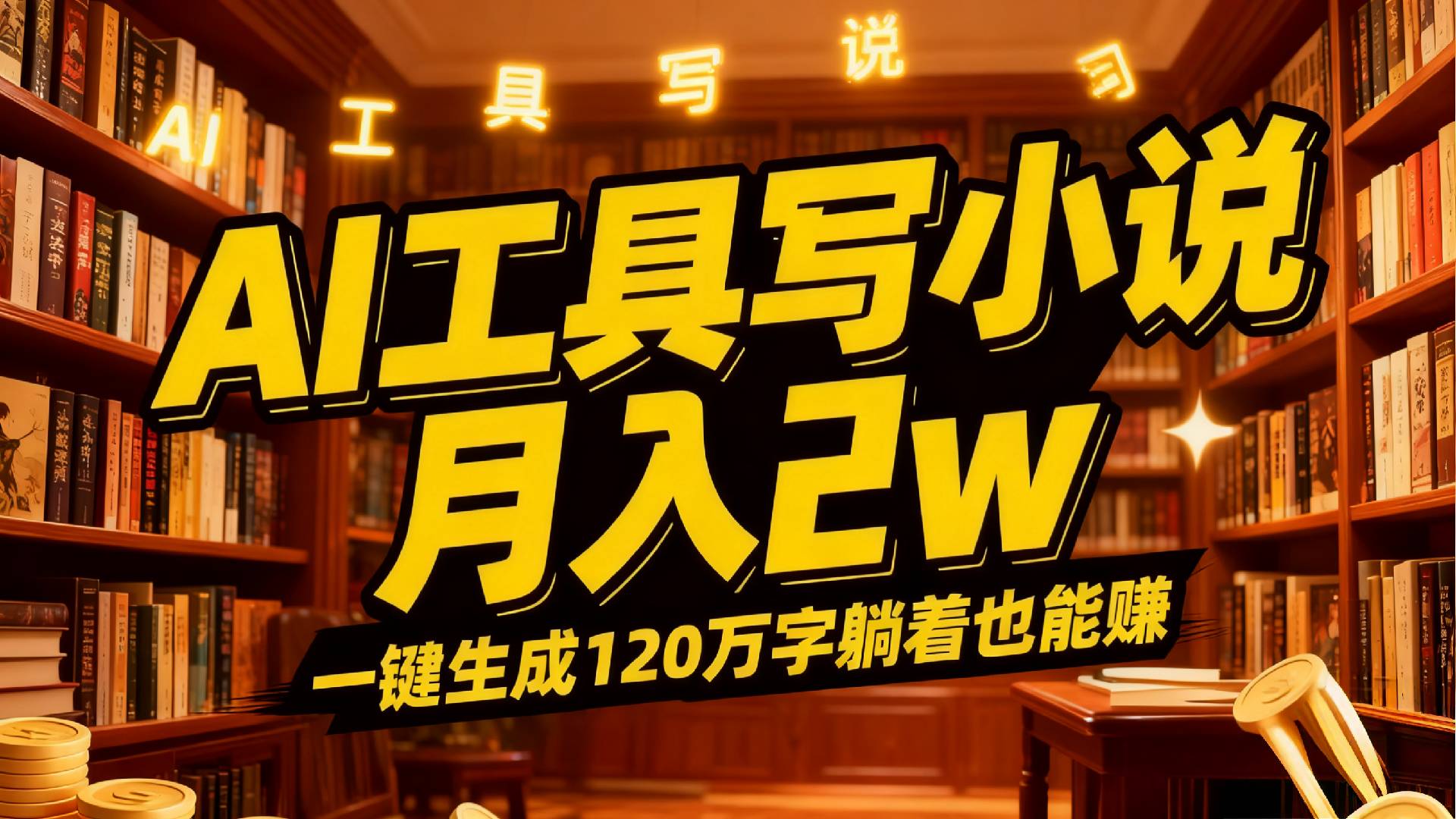 2026年AI工具写小说,一键生成120万字，躺着也能赚，月入2w+网创吧-网创项目资源站-副业项目-创业项目-搞钱项目恒杨云站