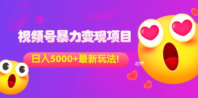 外面收费699的视频号暴力变现项目，日入5000+，简单易操作当天见效果网创吧-网创项目资源站-副业项目-创业项目-搞钱项目恒杨云站