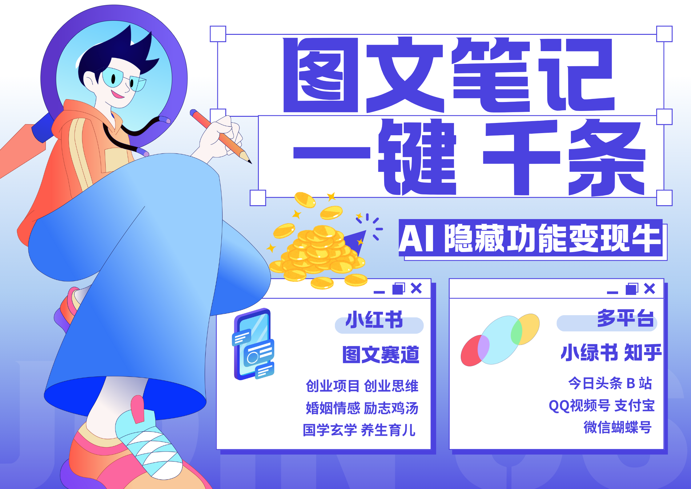 小红书小绿书 秒生图文一键千条 轻松变现3W+网创吧-网创项目资源站-副业项目-创业项目-搞钱项目恒杨云站