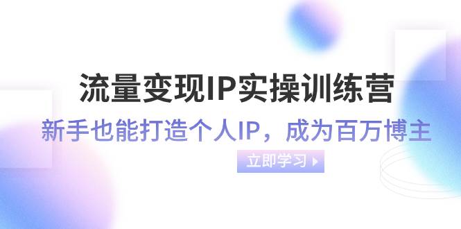 流量变现-IP实操训练营：新手也能打造个人IP，成为百万博主（46节课）网创吧-网创项目资源站-副业项目-创业项目-搞钱项目恒杨云站