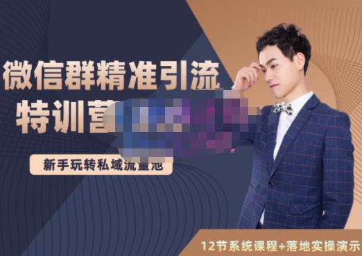 陆明明·微信群精准引流特训营3.0，借助微信群进行引流操作，打造私域流量池网创吧-网创项目资源站-副业项目-创业项目-搞钱项目恒杨云站