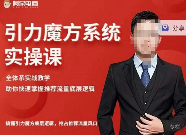 阿呆-引力魔方系统实操课，全体系实战教学，助你快速掌握推荐流量底层逻辑网创吧-网创项目资源站-副业项目-创业项目-搞钱项目恒杨云站