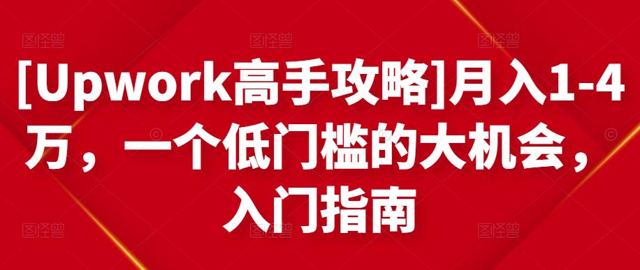 月入1-4万，一个低门槛的大机会，入门指南网创吧-网创项目资源站-副业项目-创业项目-搞钱项目恒杨云站